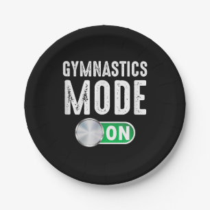 Assiettes En Carton Mode Gymnastique Sur Gymnaste Cool Entraîneur Athl