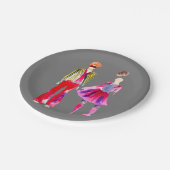 Assiettes En Carton Mode illustration aquarelle boho (Angle)