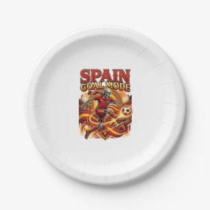 Assiettes En Carton Mode squelette de but de l'Espagne Maillot des nat
