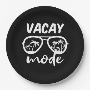 Assiettes En Carton Mode Vacances II - Vacances en famille