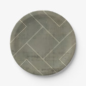 Assiettes En Carton Modèle Abstrait avec formes géométriques (Devant)