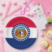 Assiettes En Carton Modèle de drapeau d'État du Missouri (Fête)