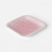 Assiettes En Carton Modèle de Parties scintillant moderne moderne rose (Angulaire)