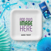 ASSIETTES EN CARTON MODÈLE DE TEXTE D'IMAGE BLANCHE SIMPLE MODERNE (Fête)