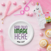 ASSIETTES EN CARTON MODÈLE DE TEXTE D'IMAGE BLANCHE SIMPLE MODERNE (Fête)