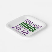 ASSIETTES EN CARTON MODÈLE DE TEXTE D'IMAGE BLANCHE SIMPLE MODERNE (Angulaire)