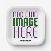 ASSIETTES EN CARTON MODÈLE DE TEXTE D'IMAGE BLANCHE SIMPLE MODERNE (Recto)