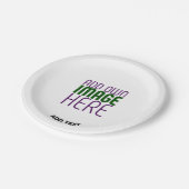 ASSIETTES EN CARTON MODÈLE DE TEXTE D'IMAGE BLANCHE SIMPLE MODERNE (Angle)