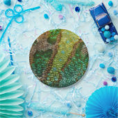 Assiettes En Carton Modèle de texture de la peau de Chameleon (Fête)