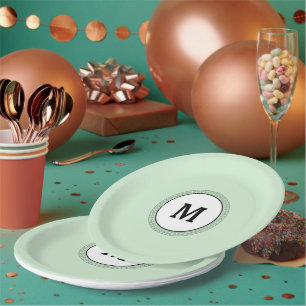 Assiettes En Carton Modèle de Tranquillité Verte