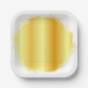 Assiettes En Carton Modèle élégant tendance de look doré glamour