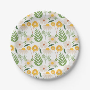 Assiettes En Carton Modèle floral