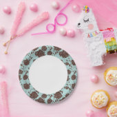 Assiettes En Carton Modèle floral 13 (Fête)