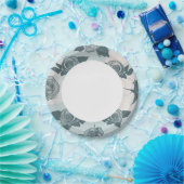 Assiettes En Carton Modèle floral avec rose (Fête)