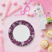 Assiettes En Carton Modèle floral de Valentine (Fête)