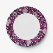 Assiettes En Carton Modèle floral de Valentine (Devant)