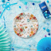 Assiettes En Carton Modèle floral du jardin (Fête)