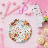 Assiettes En Carton Modèle floral du jardin (Fête)