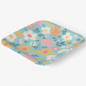 Assiettes En Carton Modèle Floral été (Angulaire)