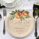 Assiettes En Carton Modèle imprimé petit baby shower de pêche doux<br><div class="desc">Petite pêche printemps été baby shower modèle imprimé plaques papier personnalisées pêche thème baby shower table décoration</div>
