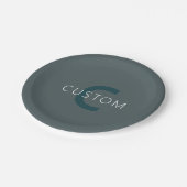 Assiettes En Carton Modèle monographique élégant et personnalisable (Angle)