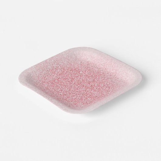 Assiettes En Carton Modèle Pailleté Rose Gold Rose Tendance Moderne (Angulaire)