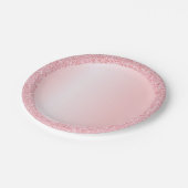 Assiettes En Carton Modèle tendance Rosegold Parties scintillant perso (Angle)