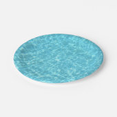 Assiettes En Carton Modèle Vide de la piscine d'eau bleue (Angle)