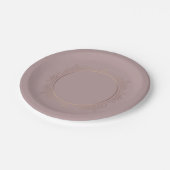 Assiettes En Carton Modèle vierge sur mesure Gold Rose tendance (Angle)