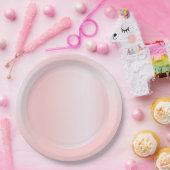 Assiettes En Carton Modèle vierge tendance moderne or rose couleur ros (Fête)