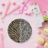 Assiettes En Carton Modèle zèbre léopard animal (Fête)
