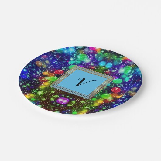 Assiettes En Carton Modèles de monogramme élégants et modernes pour so (Angle)