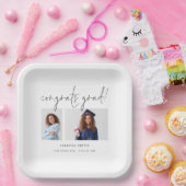 Assiettes En Carton Modern 2 Script Félicitations Graduation Party (Fête)