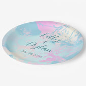 Assiettes En Carton Modern Abstract Pastel Wedding (Angle)