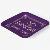Assiettes En Carton Modern Art Deco 50 and Fabulous Birthday (Angulaire)