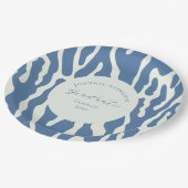 Assiettes En Carton Modern blue and cream abstract Pattern graduation (Angle)
