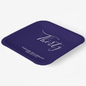 Assiettes En Carton Modern Dark Blue Celebration Paper Plate (Angulaire)