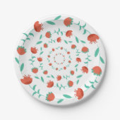 Assiettes En Carton Modern Flower Pattern-Paper Plates (Devant)