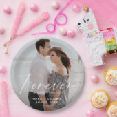 Assiettes En Carton Modern Forever a une belle bague Photo Fiançailles (Fête)