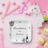 Assiettes En Carton Modern Hand Drawn disco ball 30th Birthday (Fête)