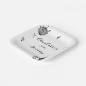 Assiettes En Carton Modern Hand Drawn disco ball 30th Birthday (Angulaire)