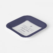 Assiettes En Carton Modern Navy Blue Cross Boy First Communion (Angulaire)