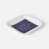 Assiettes En Carton Modern Navy Blue Cross Boy First Communion (Angulaire)