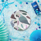 Assiettes En Carton Modern Parrots Tropical Pattern (Fête)
