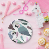 Assiettes En Carton Modern Parrots Tropical Pattern (Fête)