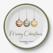 Assiettes En Carton Modern Scandinavian Christmas Custom Dinner Plates (Devant)