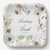 Assiettes En Carton Modern Spring Wedding Welcome (Recto)