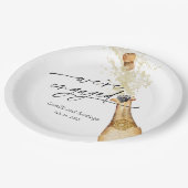 Assiettes En Carton Modern We're Engaged Party Paper Plate (Angle)