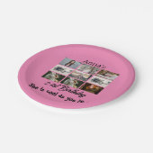 Assiettes En Carton Moderne 21e anniversaire personnalisé 9 Photo Coll (Angle)