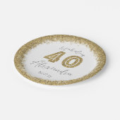 Assiettes En Carton Moderne 40 et fabuleux Gitter Or Personnalisé (Angle)